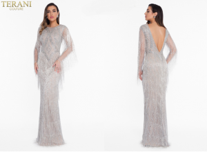 Feel Radiant in Terani Couture 1821GL7441 Evening Dress