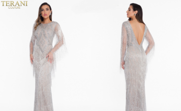 Feel Radiant in Terani Couture 1821GL7441 Evening Dress