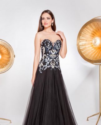 Make A Memorable Entrance Shining in This Lovely X & M Couture 8056 Evening Dress