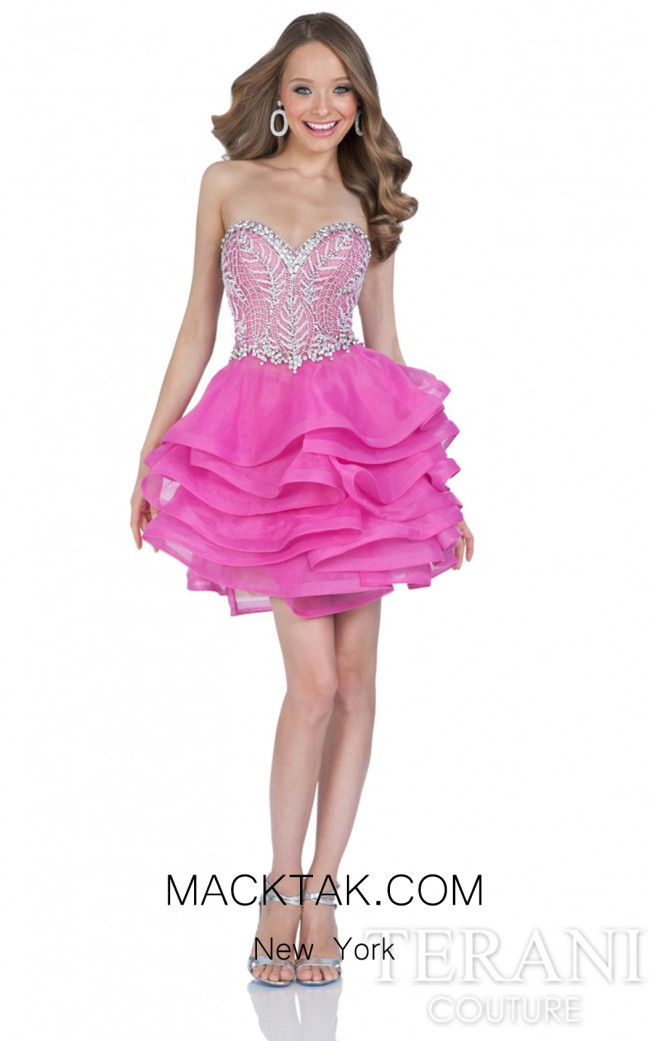 Terani 1611P0127 Fuchsia Front