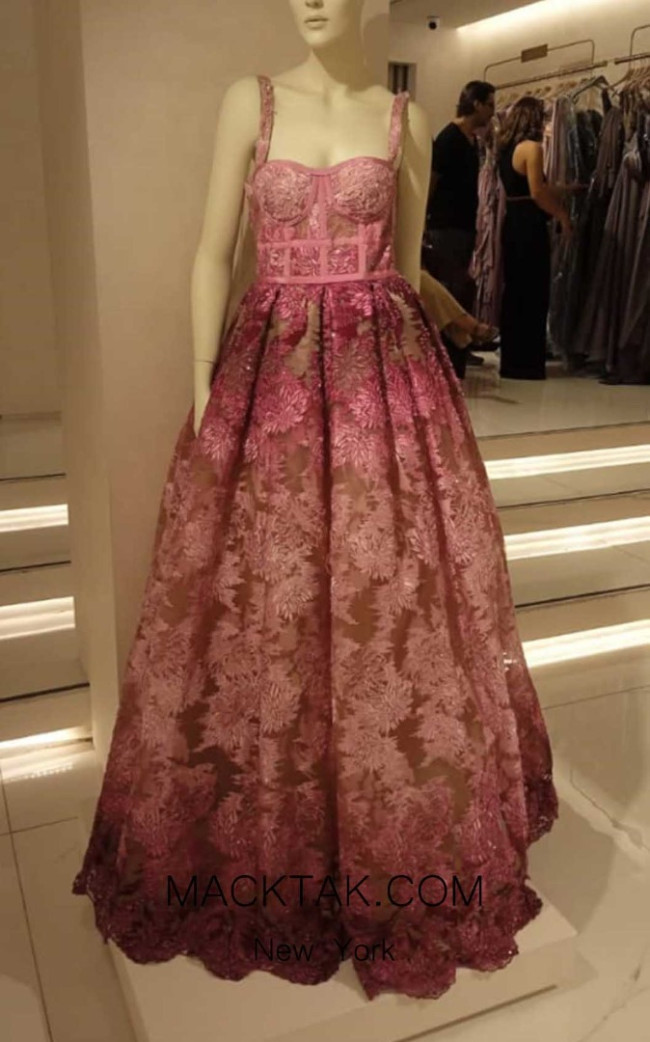 Alfa Beta 5941 Pink Front Dress