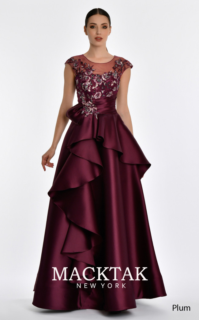Alfa Beta B5057 Plum Front Dress