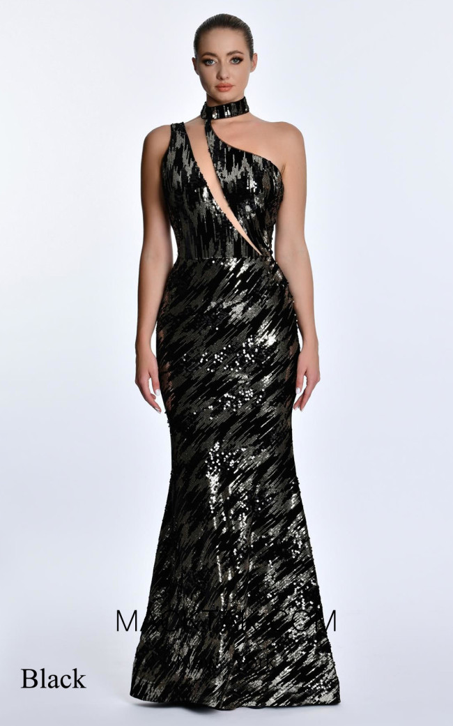 Alfa Beta B5390 Black Front Dress 