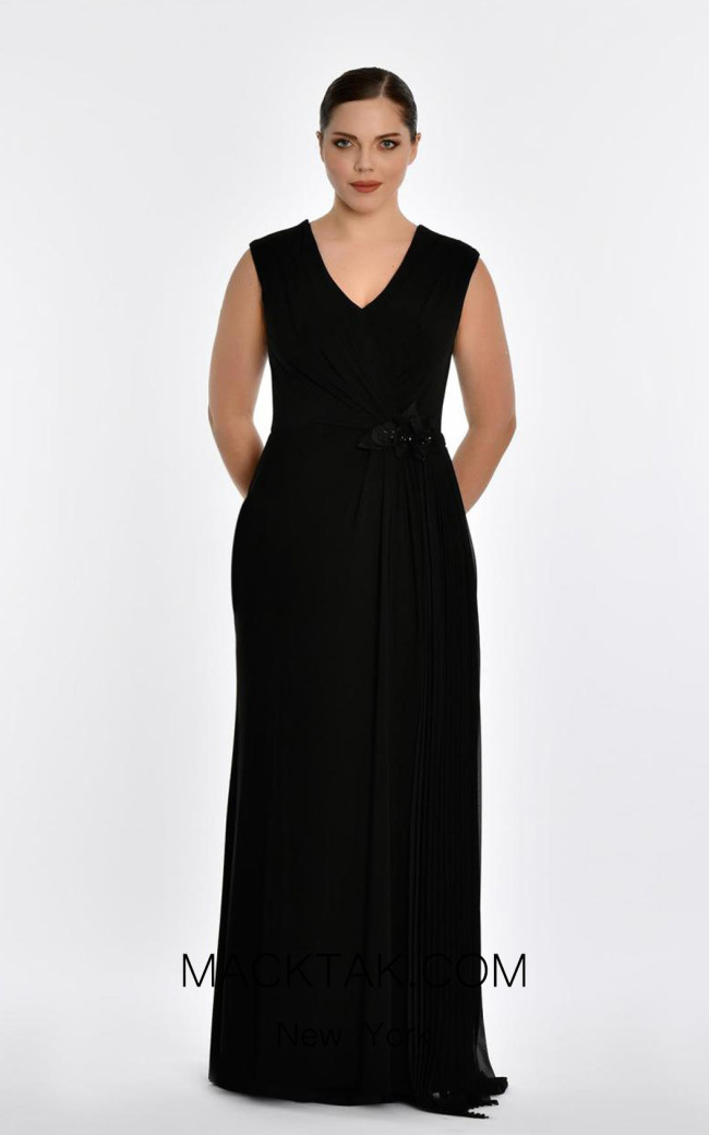 Alfa Beta B5527 Black Front Dress