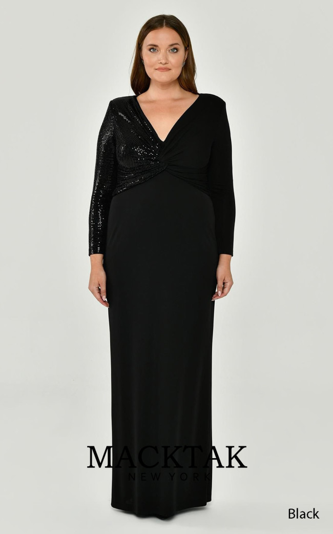 Alfa Beta B5542 Black Front Dress