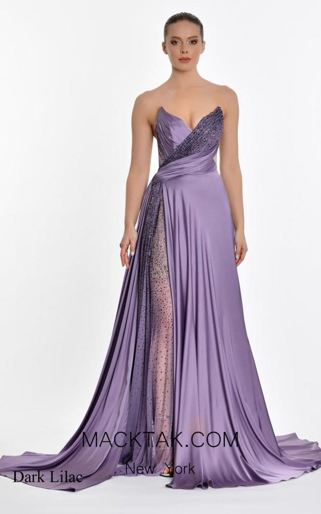 Alfa Beta B5581 Dark Lilac Front Dress