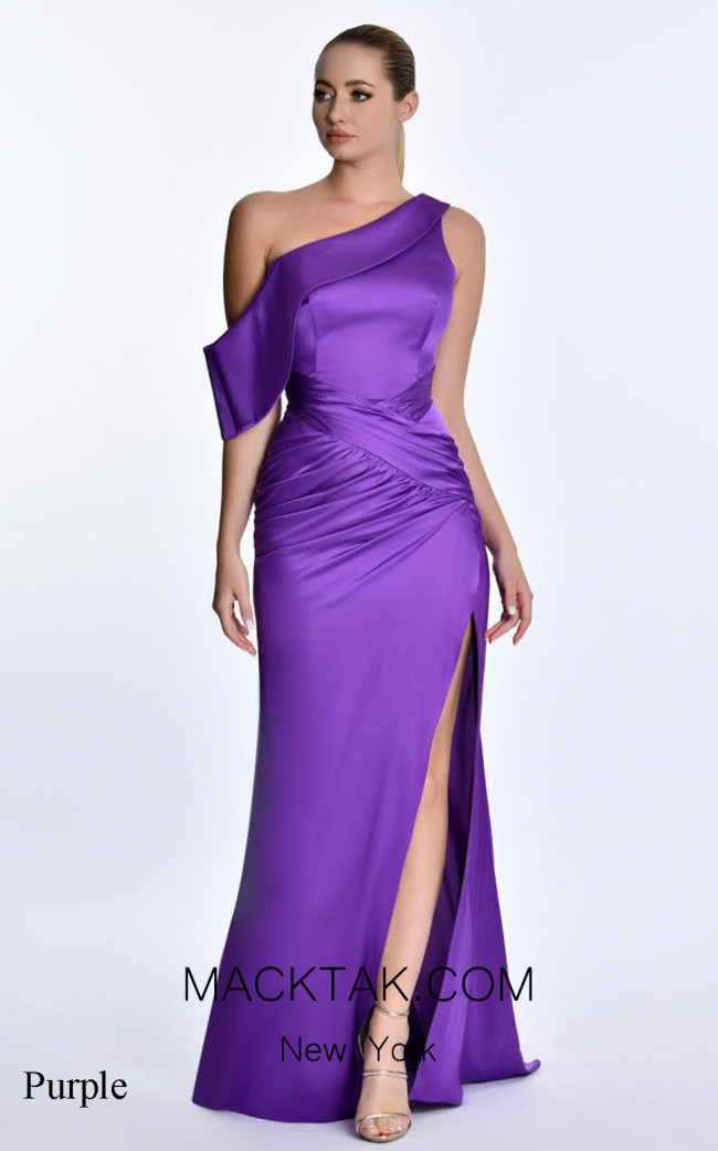 Alfa Beta B5686 Purple Front Dress