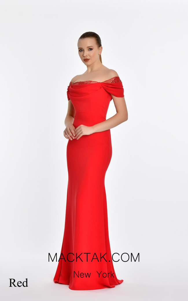 Alfa Beta B5945 Red Side Dress