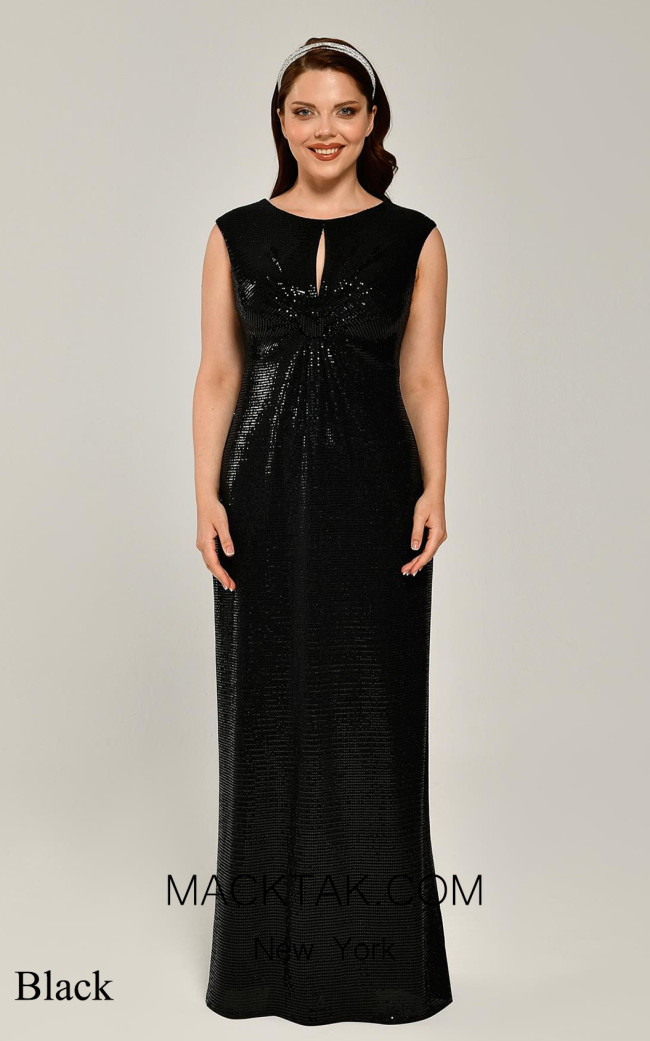 Alfa Beta B6032 Black Front Dress