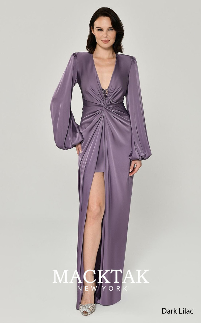 Alfa Beta B6076 Dark Lilac Front Dress