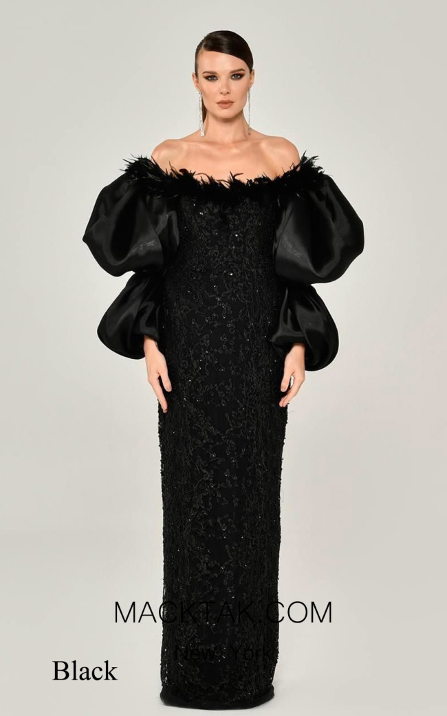 Alfa Beta B6083 Black Front Dress