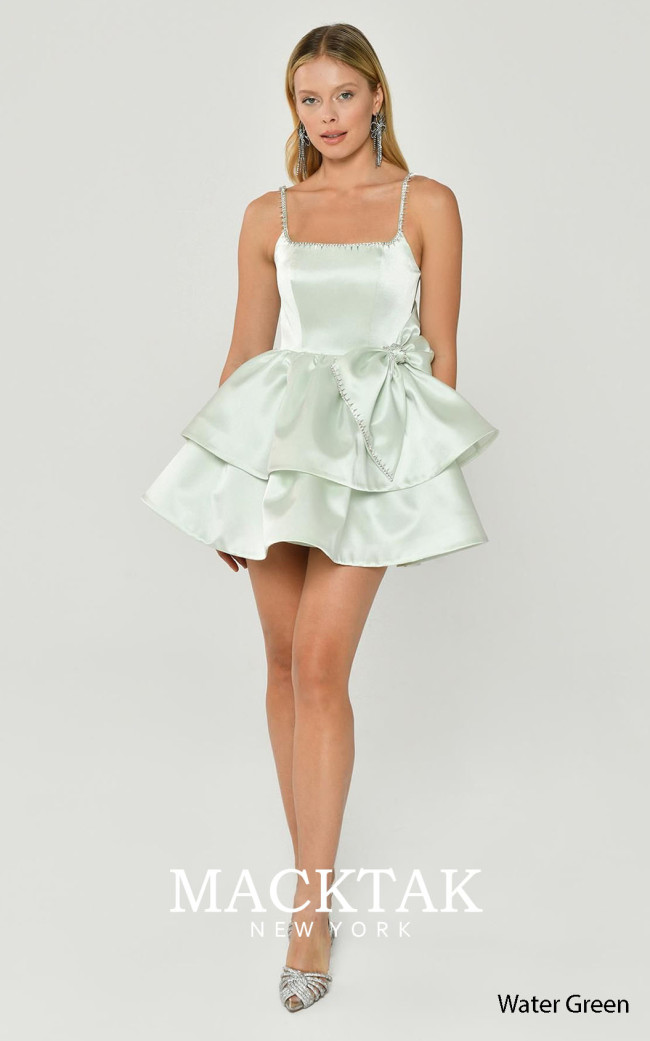 Alfa beta B6212 Water Green Front Dress 