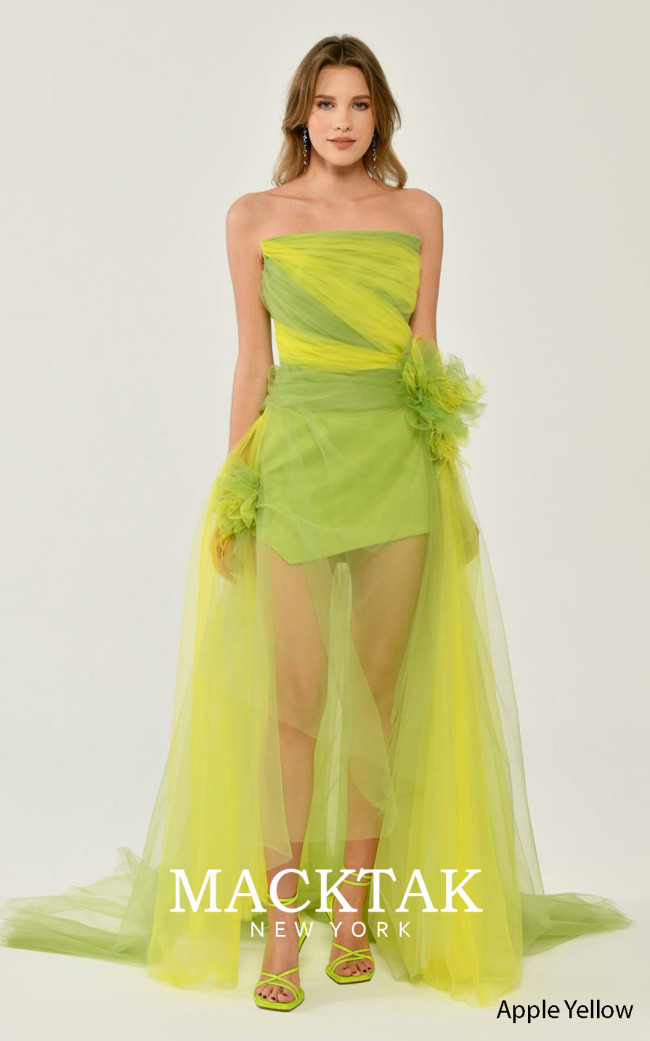 Alfa Beta B6296 Apple Yellow Front Dress