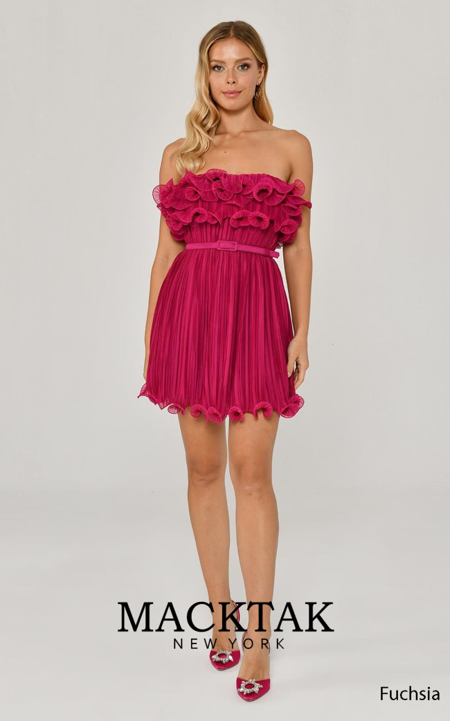 Alfa Beta B6434 Fuchsia Front Dress