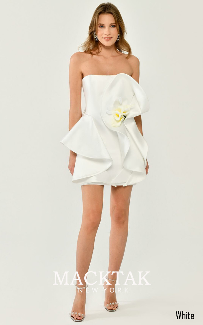 Alfa Beta B6275 White Front Dress 