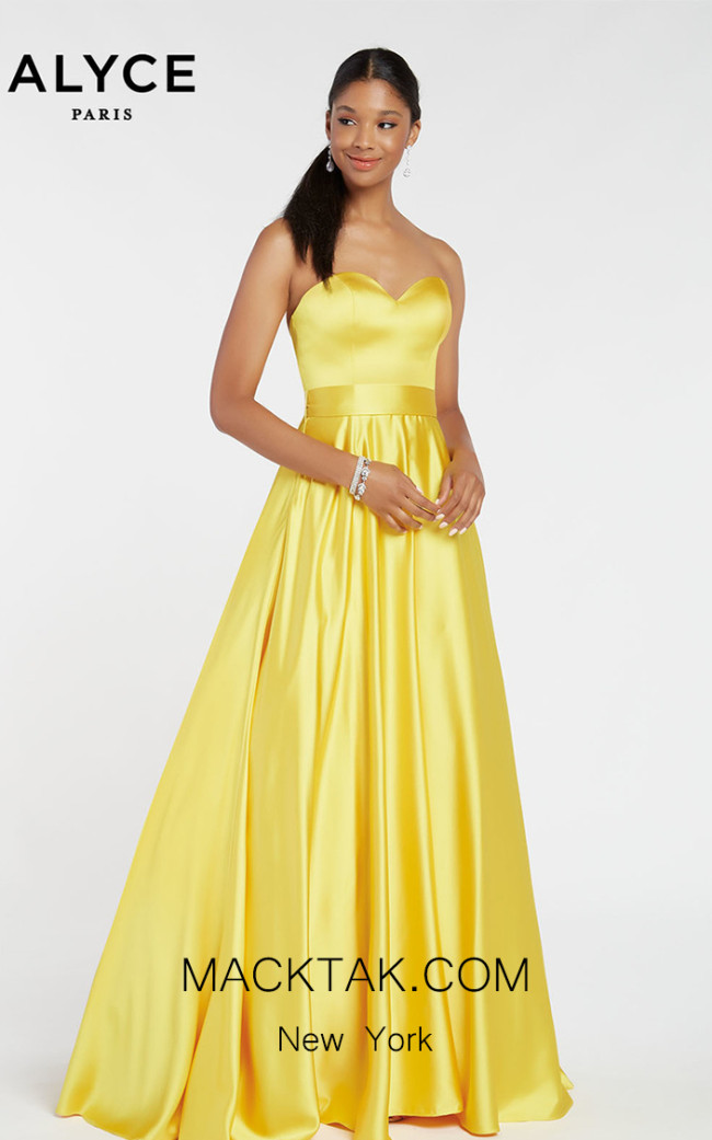 Alyce Paris 1427 Yellow Front Dress
