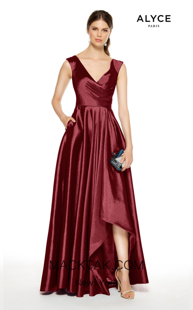 Alyce Paris 27376 Wine Front Dress