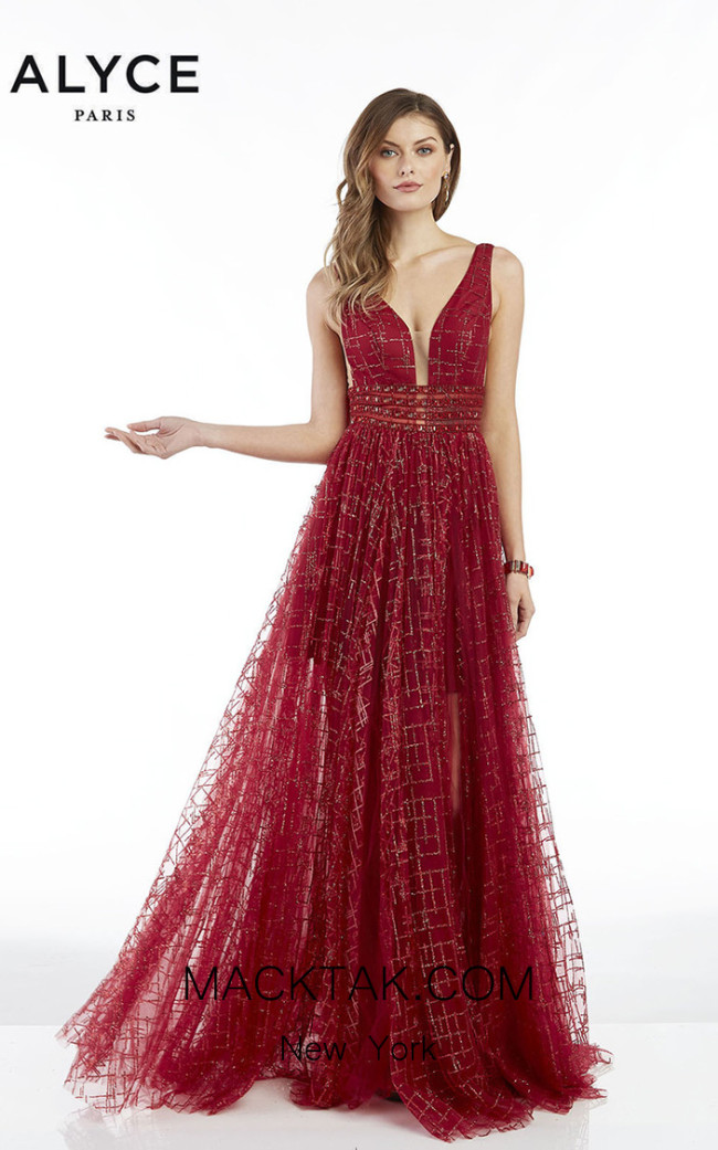 Alyce Paris 60562 Wine Front Dress