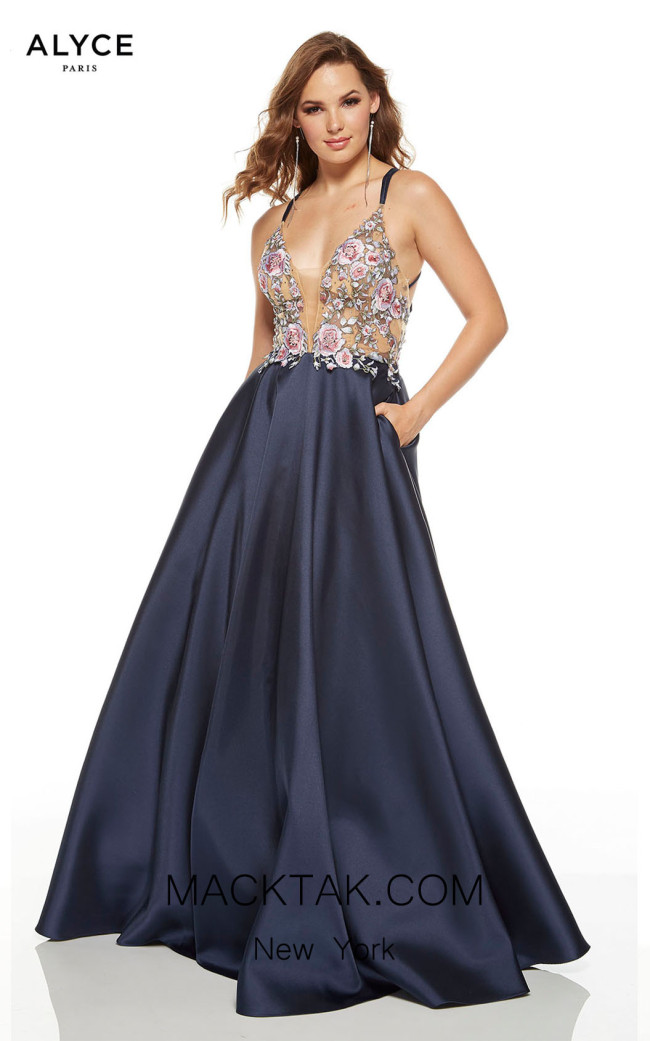 Alyce Paris 60643 Midnight Front Dress