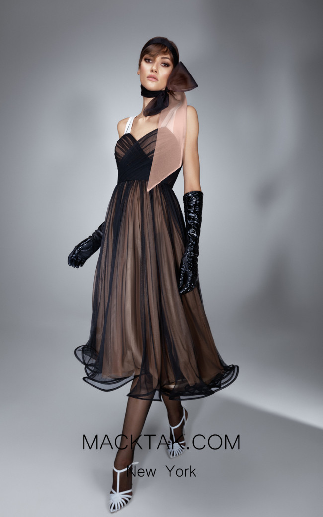 Ana Radu AR006 Black Brown Front Dress