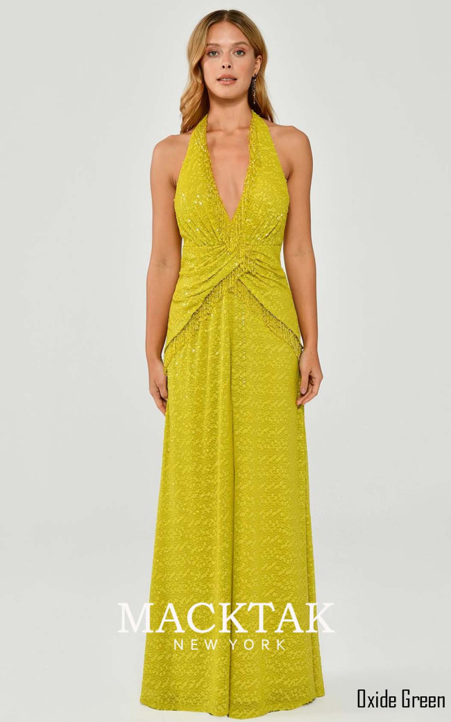 Antoinettes Floral Round Neck Evening Dress in Green