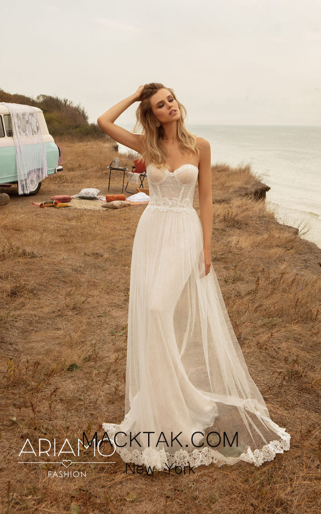 Ariamo Andorra Ivory Ivory Ivory Front Dress