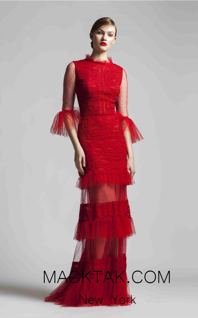 Beside Couture 1396 Red Front Dress