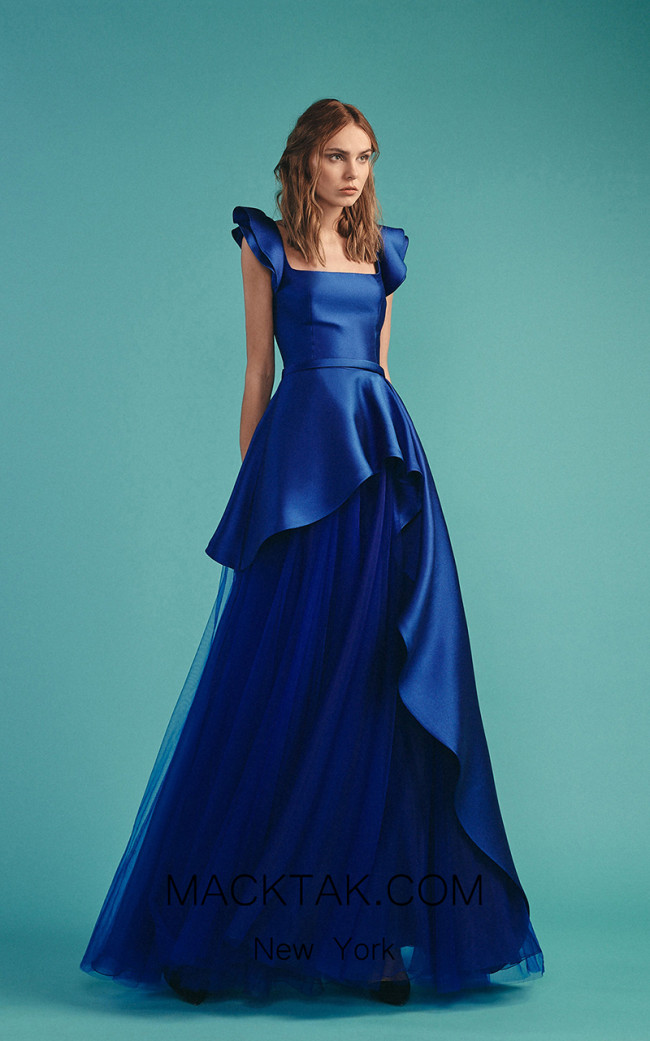 Beside Couture by Gemy Maalouf BC1522 Navy Front Dress