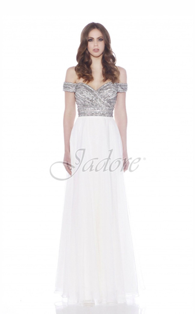 Jadore J7060 Ivory Front Dress