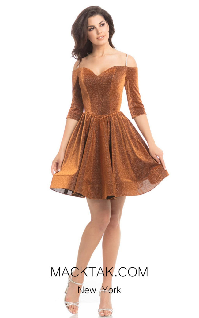 Johnathan Kayne 8207 Copper Front Dress