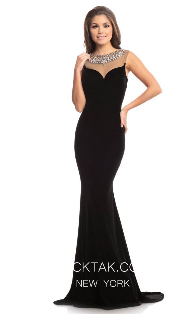Johnathan Kayne 9024 Black Front Dress