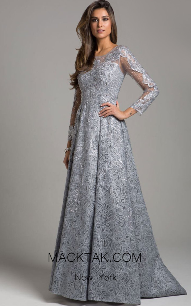 Lara 29923 Gray Front Dress