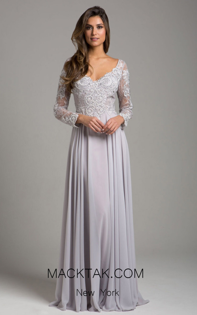Lara 29929 Silver Front Evening Dress