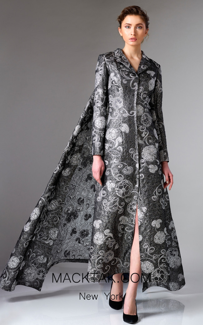 Edward Arsouni FW0316 Black Silver Front Dress