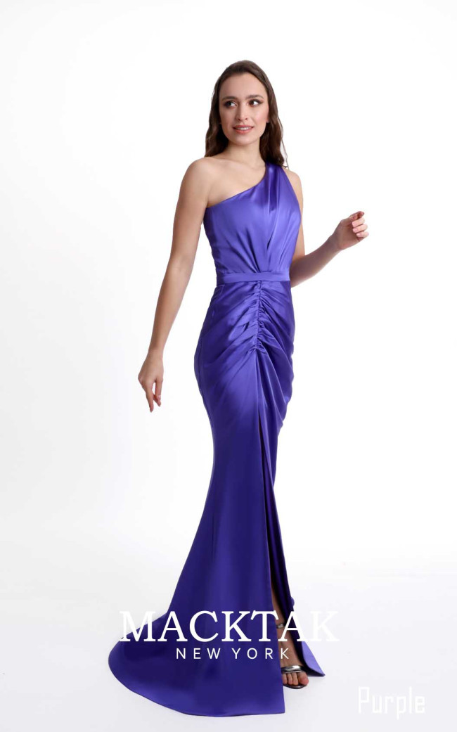 Long one shoulder evening dress 8020 with adjustable accessories 