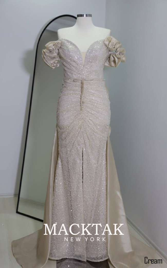 MackTak Collection 1071 Cream Front Dress