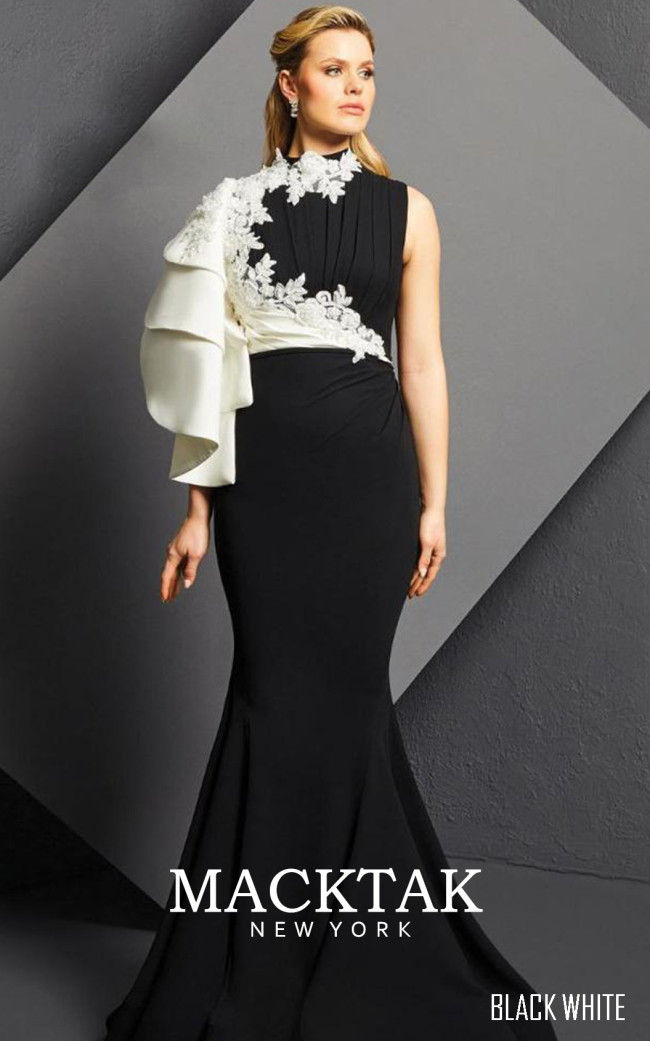 MackTak Couture 4082 Black White Front Dress
