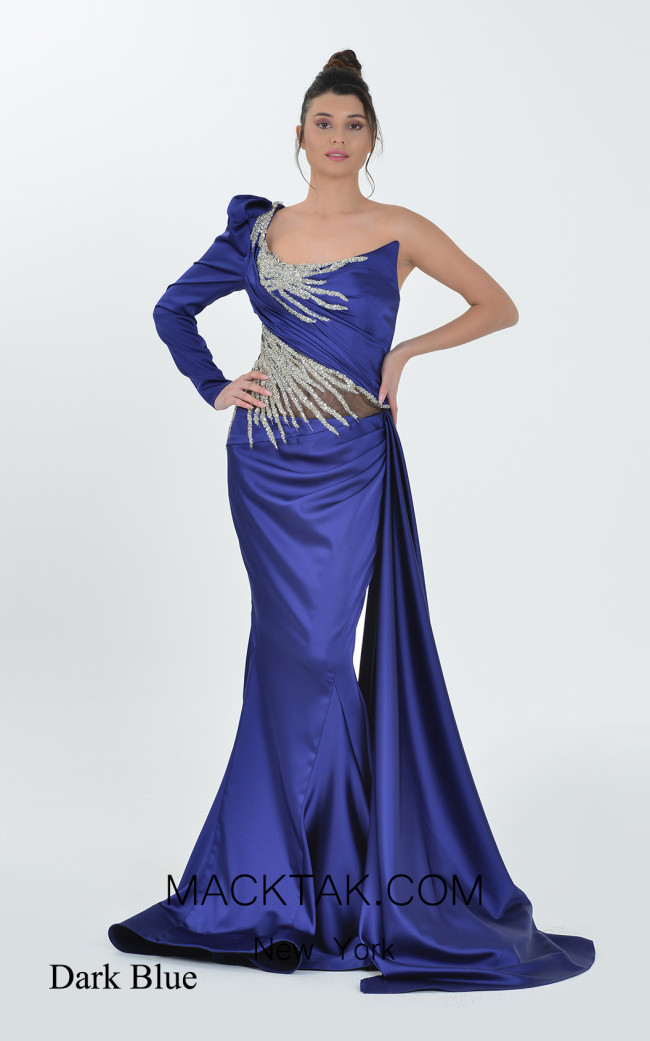 Macktak Couture 5176 Dark Blue Front Dress