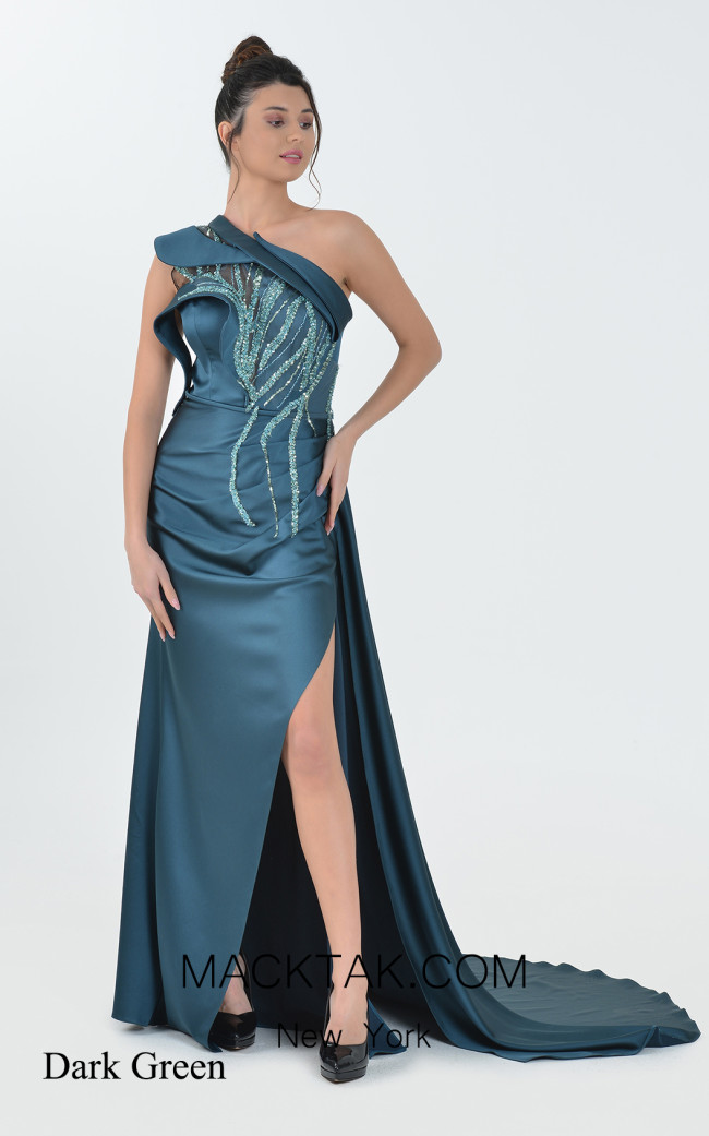 MackTak Couture 5178 Dark Green Front Dress