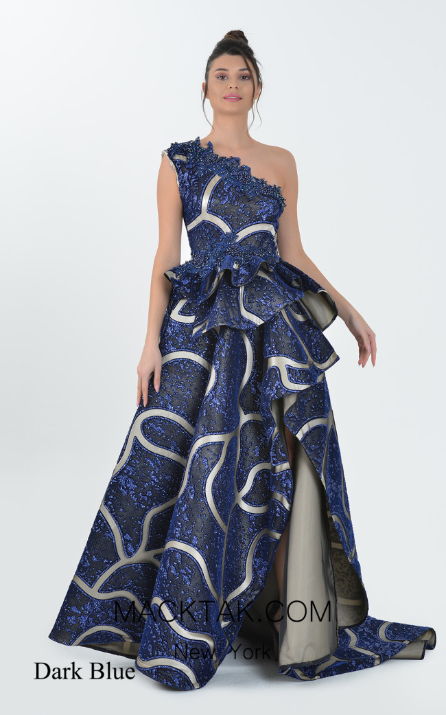 Macktak Couture 5187 Dark Blue Front Dress