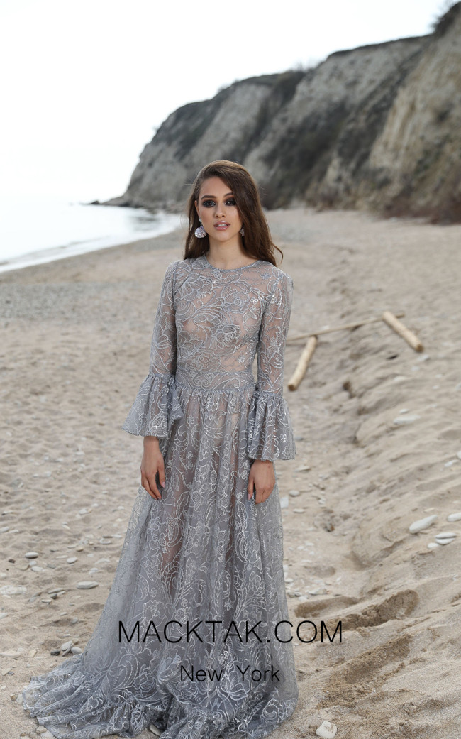 Miau By Clara Rotescu Ramses Gray Front Dress