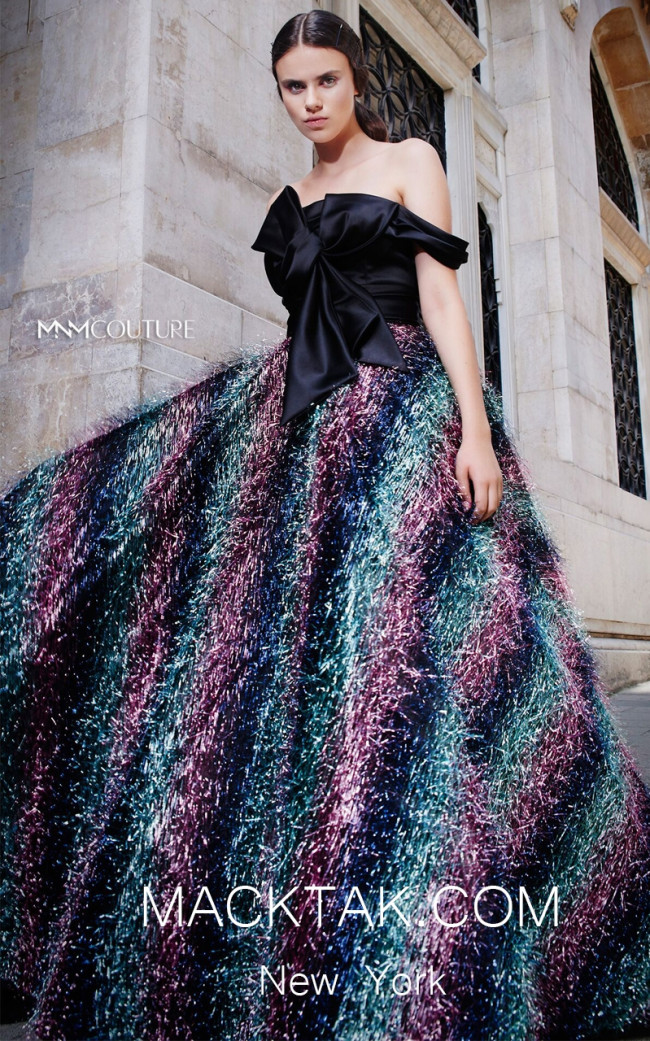 MNM N0301 Multicolor Front Evening Dress