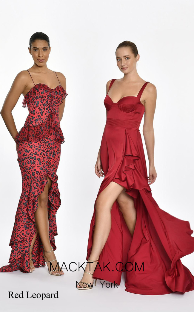 strapless open back dress Radiant Red and White Polka Dot Skater Dress, lioness-love – Lioness Love main image 0
