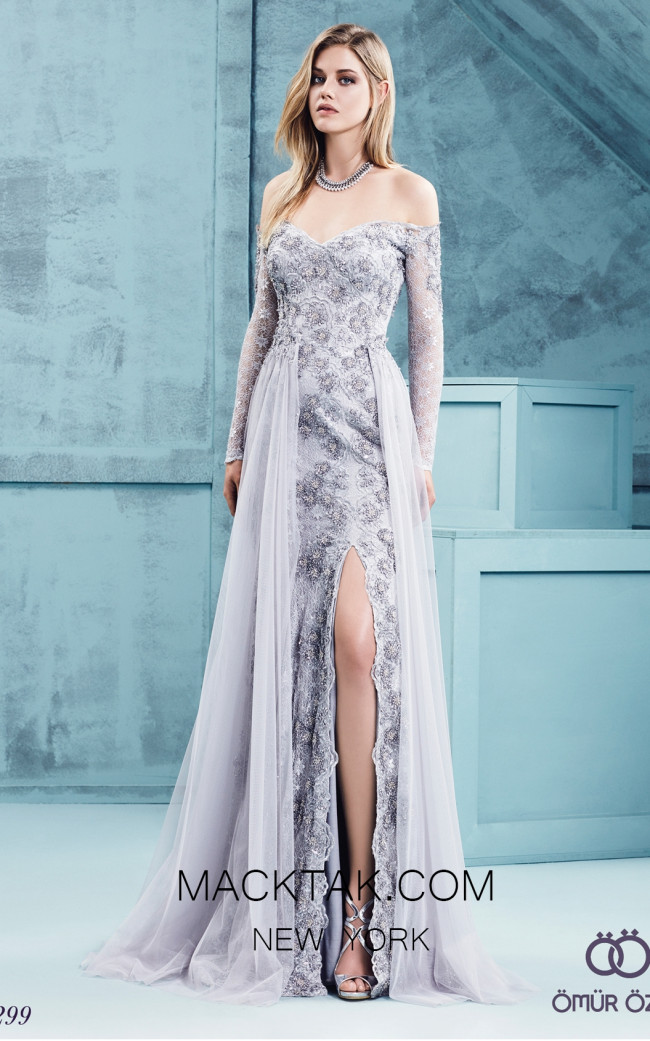 Omur Ozer 57299 Front Grey Dress