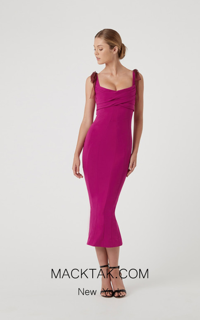 Rachel Gilbert RG60590 Magenta Front Evening Dress