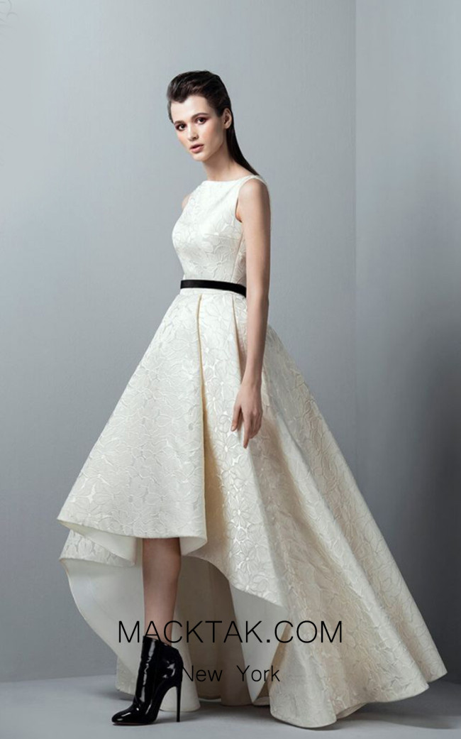 Saiid Kobeisy RE3357 Ivory Front Evening Dress