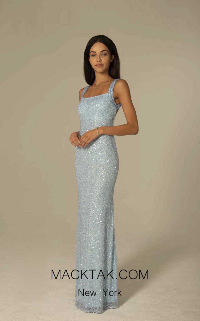 Scala 60095 Ice Blue Front Dress