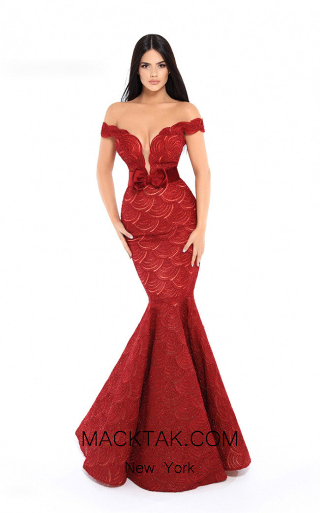 tarik ediz red gown