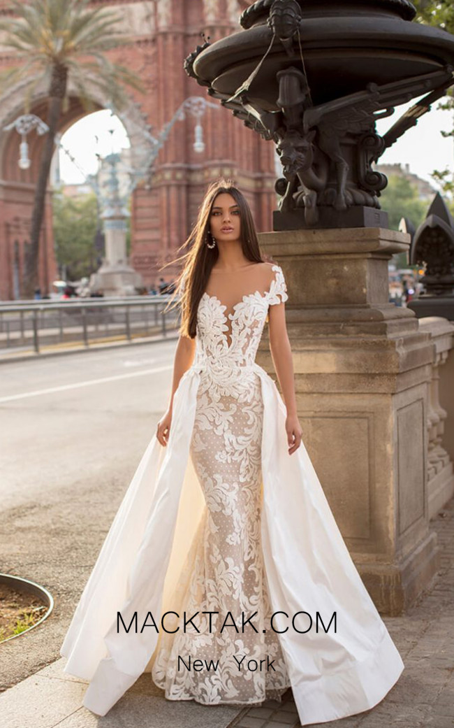 Tarik Ediz 93822 Ivory Front Dress