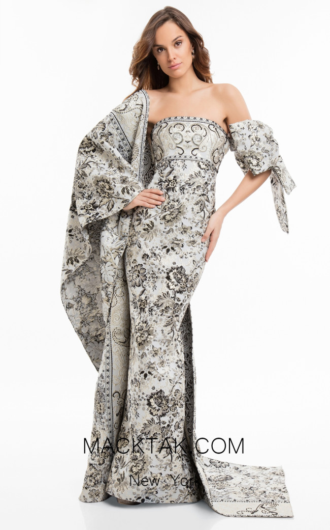 Terani 1821E7143 Gunmetal Front Dress